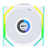 Lian Li UNI FAN SL120 LCD Wireless Reverse, Gehäuselüfter weiß, 124.5 mm