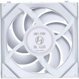 Lian Li UNI FAN SL120 LCD Wireless, Gehäuselüfter weiß, Reverse, 124.5 mm
