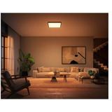Philips White Ambiance Aurelle quadratische Panelleuchte XL, LED-Leuchte schwarz, inkl. Dimmschalter
