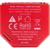 Shelly 1PM Gen4, Relais rot, 4er Pack