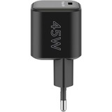 goobay USB-C Schnellladegerät Nano, PD, GaN, 45 Watt schwarz, 1x USB-C, Power Delivery 3.0