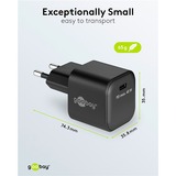 goobay USB-C Schnellladegerät Nano, PD, GaN, 45 Watt schwarz, 1x USB-C, Power Delivery 3.0