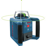 Bosch Rotationslaser GRL 300 HVG Professional, mit Halterung blau/schwarz, grüne Laserlinie, mit Laser-Empfänger LR 1, im Koffer