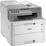 Brother DCP-L3550CDW, Multifunktionsdrucker grau/anthrazit, USB, LAN, WLAN, Scan, Kopie