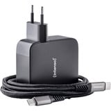 Intenso Power Adapter W140A3C GaN + C520C Kabel, Ladegerät schwarz, 140Watt
