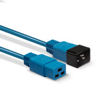 Lindy Netzverlängerungskabel C20 > C19, 1 Meter blau, für Kaltgerätekabel
