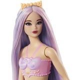 Mattel Barbie Meerjungfrau mit fliederfarbenem Haar und Schwanzflosse in violett, Puppe lavendel