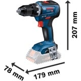 Bosch Akku-Combo Kit GDR 18V-200 Professional + GSR 18V-55 Professional, 18Volt, Werkzeug-Set blau/schwarz, 2x Li-Ionen Akku 4,0Ah, Schlagschrauber und Bohrschrauber, in L-Case