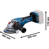 Bosch PRO Akku-Winkelschleifer BITURBO GWS 18V-15 P Professional solo, Ø 125mm blau/schwarz, ohne Akku und Ladegerät, in L-BOXX