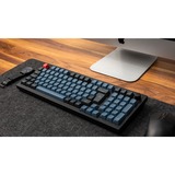 Keychron Q5 Knob, Gaming-Tastatur schwarz/blaugrau, DE-Layout, Gateron G Pro Red, Hot-Swap, Aluminiumrahmen, RGB