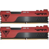 Patriot DIMM 32 GB DDR4-2666 (2x 16 GB) Dual-Kit, Arbeitsspeicher rot/schwarz, PVE2432G266C6K, Viper Elite II, INTEL XMP