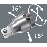 Wera 8100 SA 15 Zyklop Comfort Knarrensatz, 1/4", Werkzeug-Set schwarz/grün, 28-teilig, Comfort-Knarre mit Umschalthebel