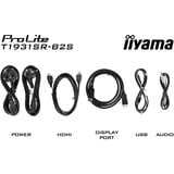 iiyama ProLite T1931SR-B2S, LED-Monitor 48 cm (19 Zoll), schwarz (matt), SXGA, IPS, Touchscreen, HDMI, DP, VGA