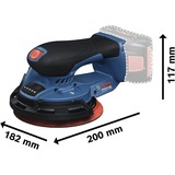 Bosch Professional Akku-Exzenterschleifer GEX 18V-150-3 Professional solo, 18Volt blau, ohne Akku und Ladegerät