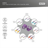 Digitus Farbclips für Patchkabel - Violett, Abdeckung lila