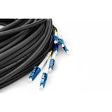 Digitus Glasfaser Universal Breakout Kabel, Duplex, LC/UPC Stecker, Singlemode OS2 schwarz, 50 Meter, vorkonfektioniert