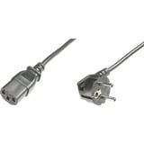 Digitus Netzanschlusskabel schwarz, 5 Meter, Kaltgeräte-Buchse, Stecker 90° abgewinkelt