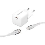 Intenso Power Adapter W30C GaN + C315L Lightning Kabel, Ladegerät weiß, 30 Watt