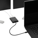 Kensington USB Adapter, USB-C Stecker > 2x DisplayPort Buchse schwarz