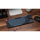 Keychron K1 Pro, Gaming-Tastatur schwarz/blaugrau, DE-Layout, Gateron Low Profile 2.0 Mechanical Brown, Hot-Swap, Aluminiumrahmen, RGB