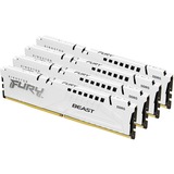 Kingston FURY DIMM 128 GB DDR5-5200 (4x 32 GB) Quad-Kit, Arbeitsspeicher weiß, KF552C40BWK4-128, Fury Beast, INTEL XMP