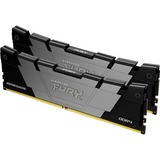 Kingston FURY DIMM 64 GB DDR4-3600 (2x 32 GB) Dual-Kit, Arbeitsspeicher schwarz, KF436C18RB2K2/64, Renegade, INTEL XMP