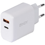 Lindy 30W USB Typ A & C Charger, Ladegerät weiß