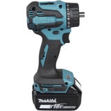 Makita Akku-Bohrschrauber mit Wechselkopfsystem DDF491RTJ, 18Volt blau/schwarz, 2x Li-Ionen Akku 5,0Ah, mit vier verschiedenen Aufsätzen, im Koffer
