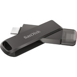 SanDisk iXpand Luxe 128 GB, USB-Stick schwarz, USB-C 3.2 Gen 1, Apple Lightning Connector