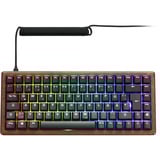 Sharkoon SKILLER SGK50 S3 Wood PBT, Gaming-Tastatur holz/schwarz, DE-Layout, Gateron G Pro 3.0 Yellow