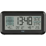 TFA Digitaler Funk-Wecker mit Raumklima BOXX2 schwarz