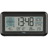 TFA Digitaler Funk-Wecker mit Raumklima BOXX2 schwarz