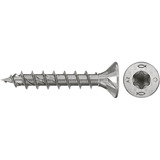 fischer Spanplattenschraube PowerFast II 4,0x20 Senkkopf TX 200 Stück, mit Vollgewinde, Edelstahl A2