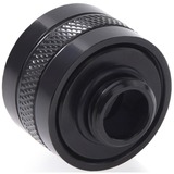 Alphacool Eiszapfen PRO 16mm HardTube Fitting G1/4 - Deep Black, Verbindung schwarz