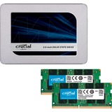 Crucial MX500 1 TB + 2x SO-DIMM 8 GB DDR4-3200, PC-Aufrüstkit SATA 6 Gb/s, 2,5"