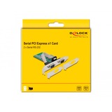 DeLOCK PCIe x1  Karte auf 2x Seriell RS-232, Schnittstellenkarte 