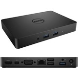 Dell WD15 Generalüberholt, Dockingstation schwarz, HDMI, VGA, Mini DisplayPort