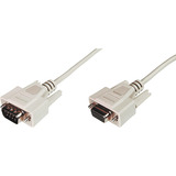 Digitus Serielles Datatransfer Verlängerungskabel, D-Sub9 (Stecker) > D-Sub9 (Buchse) beige, 5 Meter