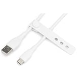 Digitus USB 2.0 Silikon-Anschlusskabel USB-A > USB-C weiß, 1 Meter, PD, Laden mit bis zu 60 Watt