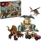 LEGO 76976 Jurassic World Spinosaurier & Quetzalcoatlus: Hubschrauber-Einsatz, Konstruktionsspielzeug 