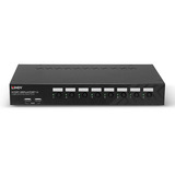 Lindy 8 Port DisplayPort 1.2 & USB 2.0 KVM Switch, KVM-Switch schwarz