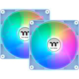Thermaltake CT120 Reverse ARGB Sync PC Cooling Fan Hydrangea Blue, Gehäuselüfter hellblau, 2er Pack, ohne Controller, Reverse, 120 mm