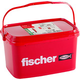 fischer Dübel DuoPower 5x25  hellgrau/rot, 4.500 Stück, Eimer