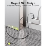 goobay Ethernet-Adapterkabel USB-C 3.2 Gen2 > RJ-45, Slim schwarz/grau, 5 Meter