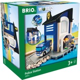 BRIO World Polizeistation mit Einsatzfahrzeug, Spielgebäude blau/schwarz