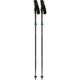 Komperdell Carbon FXP.4 Trail Ultralight Vario, Fitnessgerät schwarz/türkis, 1 Paar, 115-135 cm