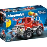PLAYMOBIL 9466 City Action Feuerwehr-Truck, Konstruktionsspielzeug rot/silber, Mit Licht und Sound