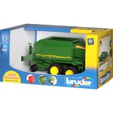 bruder 02017 John Deere Großballenpresse, Modellfahrzeug grün/gelb