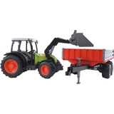 bruder 02112 Claas Nectis 267 F mit Frontlader und Bordwandanhänger, Modellfahrzeug 