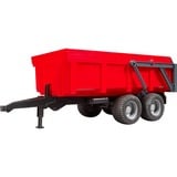 bruder 02211 Wannenkippanhänger mit Automatikrückwand, Modellfahrzeug rot/schwarz